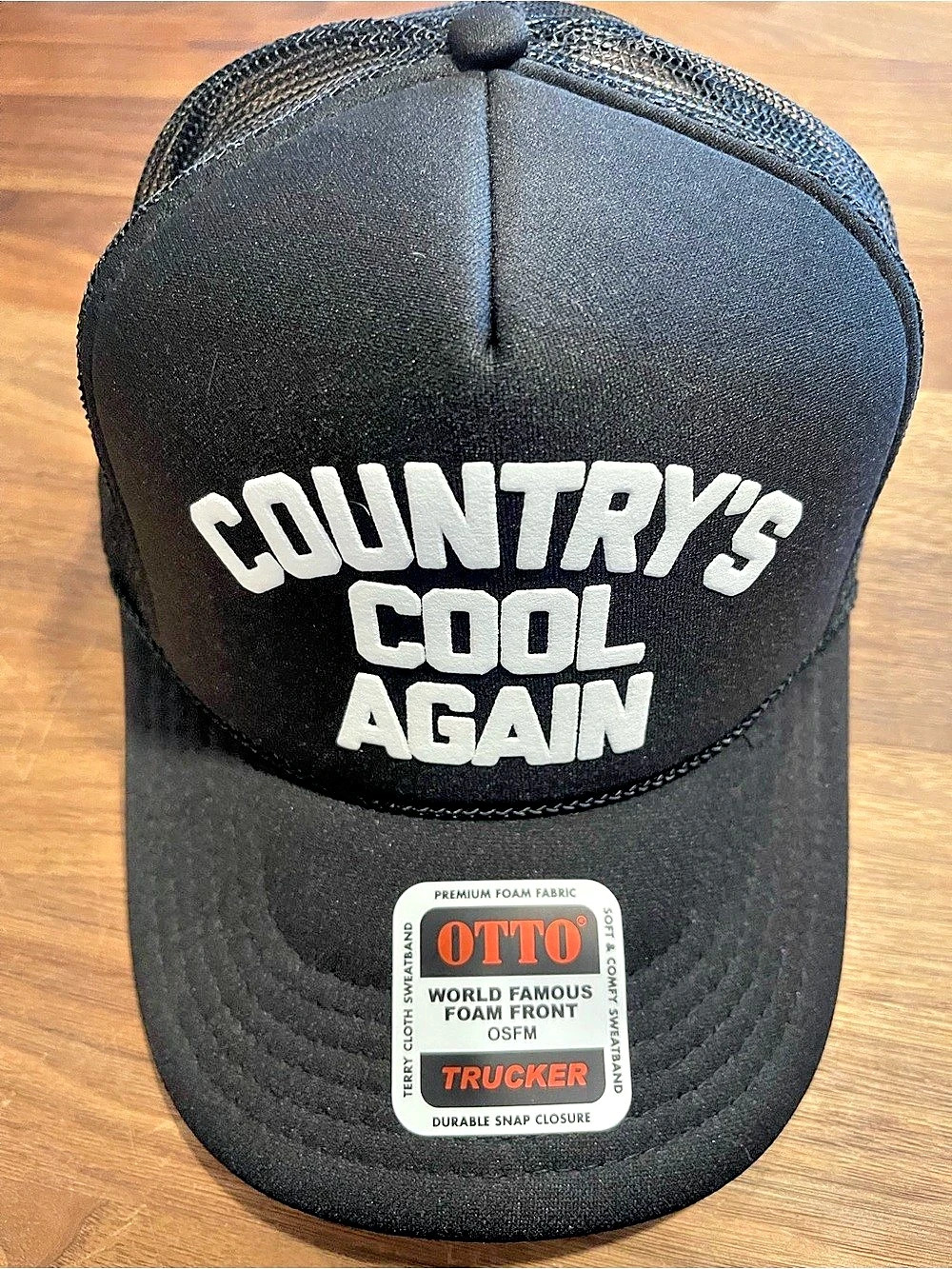 Otto 39-165 Trucker Hat in Black Like New